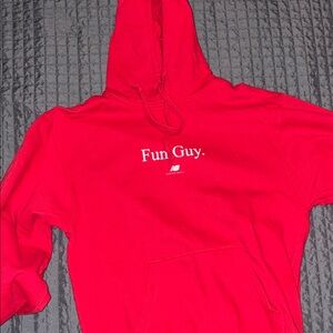 New Balance Vibrant Red fun guy Hoodie